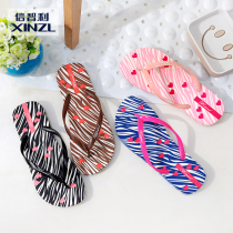 Herringbone drag woman outwear fashion summer flat bottom clip feet slippers non-slip seaside beach shoes South Korean version sandals