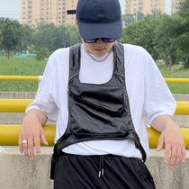 Tide Male function ultra-short Machia PU Multi-pocket adjustable back strap Chest Bag Hip Hop Girl Street Dance team Custom 616