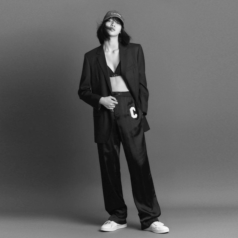 Star lisa with the same silhouette loose suit high waist wide pants suit suit jazz dance dance performance 251