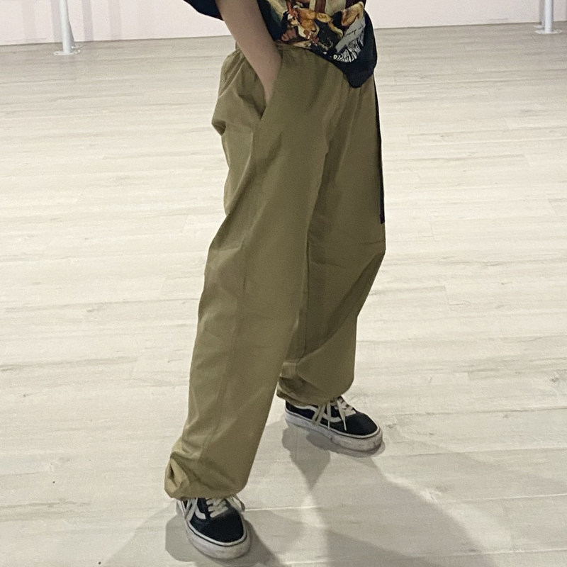 bboy popping overalls loose trousers practice dance solid color hip-hop skateboard pants hip-hop team custom 258