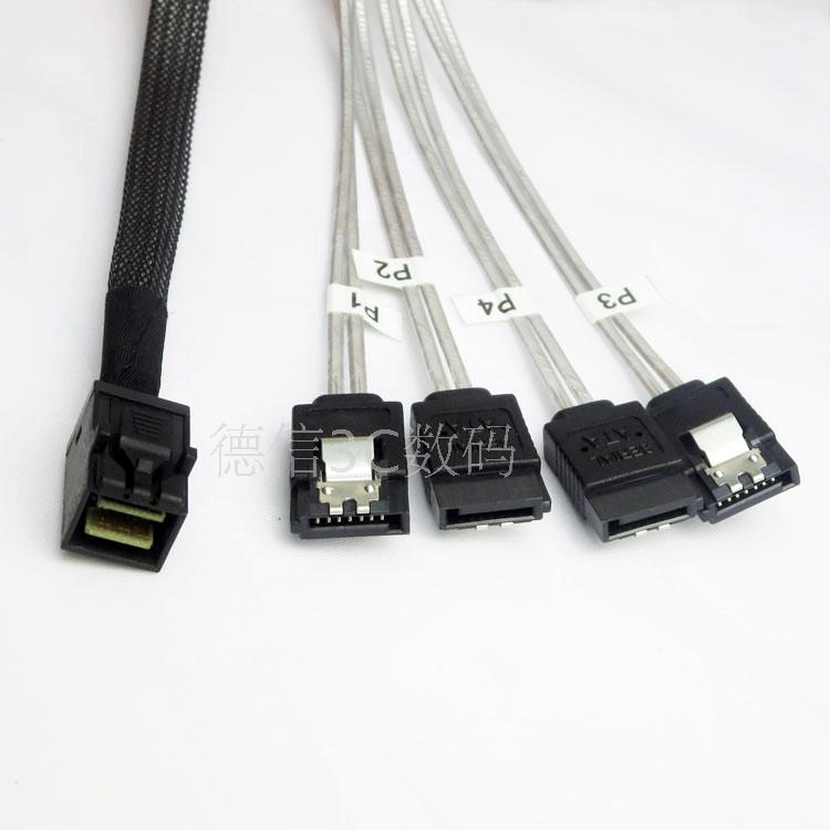 Promotion LSI SAS3 0 brand new MINI SAS SFF-8643 turn 4 SATA 3 6G 1 Drag 4 data lines