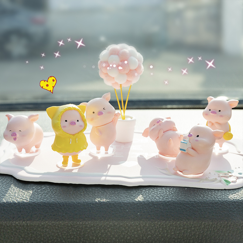 Creative cute goddess style pig doll car decoration personalized high-end car interior supplies decoration net red style