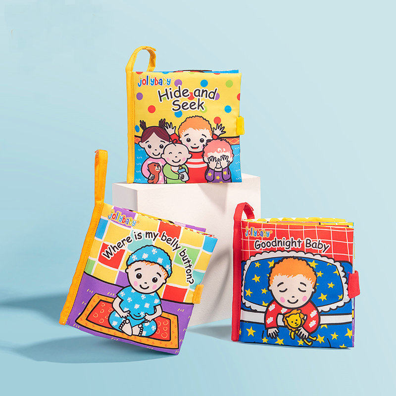 jollybabyenlightenment early education boob book 0-1 years old baby toy baby bites solid cloth book hide cat cat