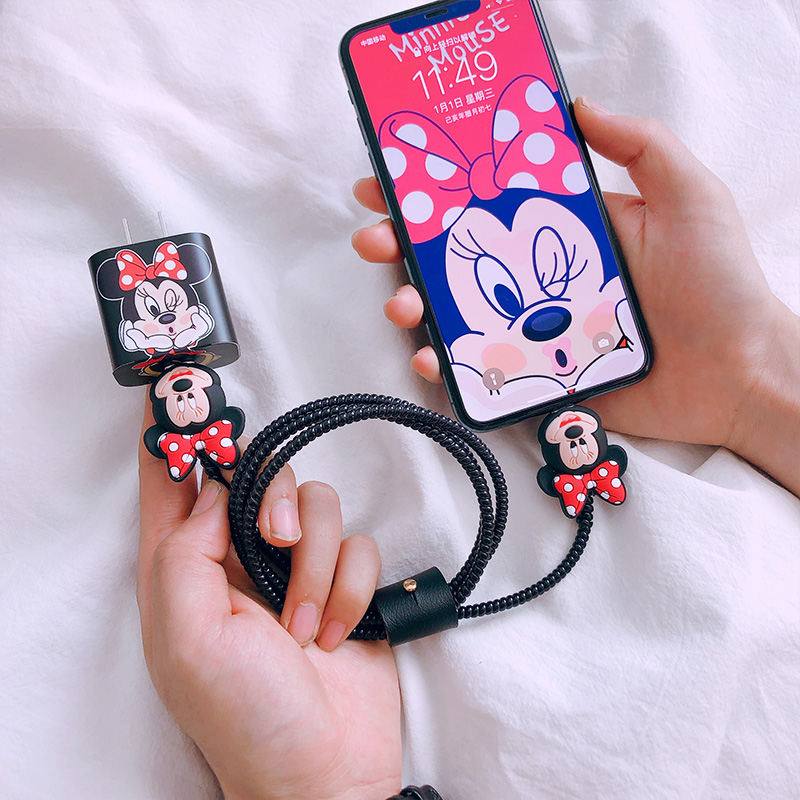 Minie Apple's national line of small heads 11 XSmax data protection sleeves apply 7 8P charger ear machine wire twister