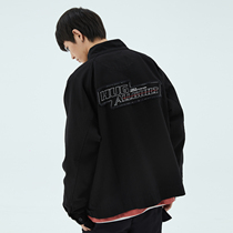 HUGALLGUILT autumn and winter national tide brand personality Martin cloth English embroidery stand collar washed all-match coach jacket