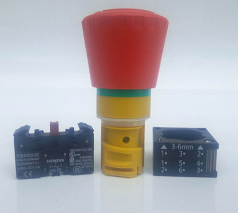 SIEMENS Siemens emergency stop switch 3SB3203-1HA20 mushroom head emergency stop button