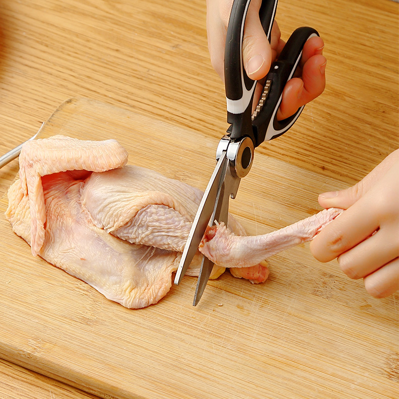 Kitchen multifunctional scissors Powerful chicken bone Household stainless steel scissors Fish bone scissors Chicken bone scissors Artifact Food scissors