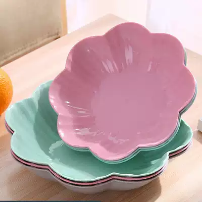 Home fruit plate creative modern living room plastic candy dessert table dried fruit snacks small tray household melon seed plate