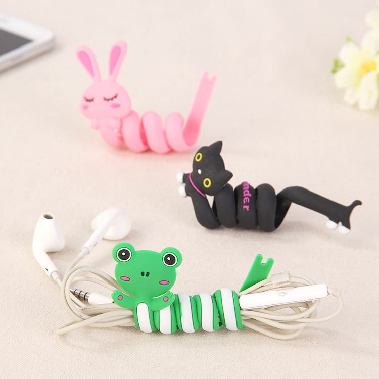 Creative cute cartoon computer line storage and finishing cable tieer Home desktop long wire cable manager hub