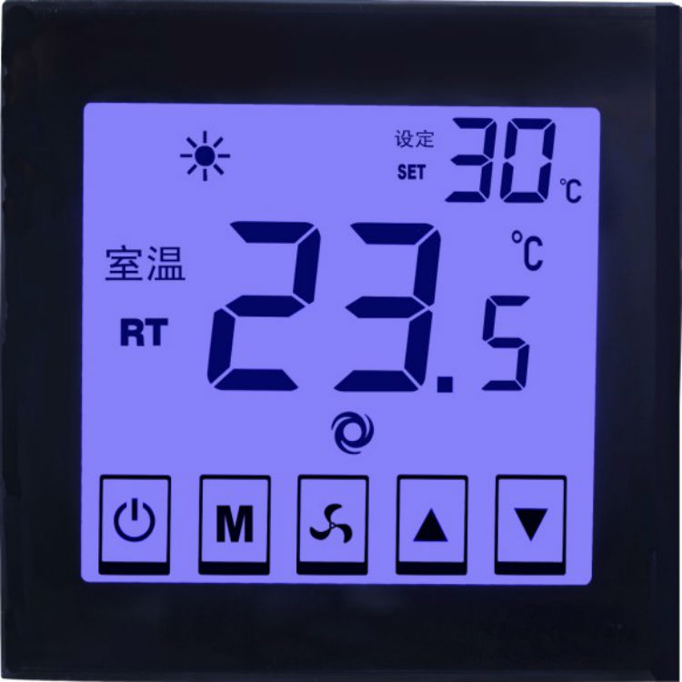 Touch screen central air conditioning temperature controller number of intelligent water warm blower coil temperature controller Three-speed switch panel
