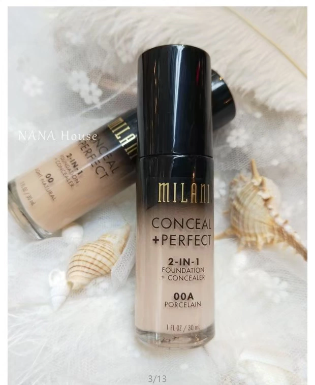 Mỹ MILANI Moisturizing Lightweight Liquid Foundation 30ml Cho Da Khô Mommy Lasting Moisturizing Concealer 2 trong 1 - Nền tảng chất lỏng / Stick Foundation