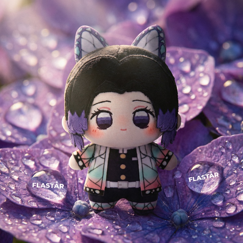 Japanese Flastar Demon Slayer Butterfly Shinobu Bag Pendant Cotton Doll Keychain Gift Birthday Girl