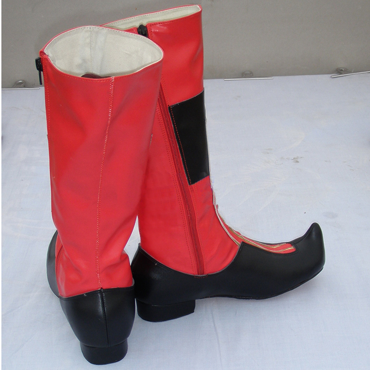Tibetan dance boots men's half leather half leather thick cowhide bottom national dance practice performance boots Tibetan boots dance shoes positive size