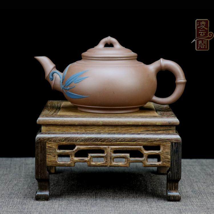 Red Wood Carving Base Chiishi Ancient Play Teapot Base Fish Tank Bonsai Solid Wood Square Base Pendulum