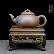 Mahogany carving base Qishi antique teapot base Fish tank Bonsai solid wood square base decoration wooden bracket