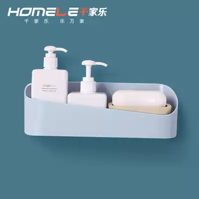 Qianjiale punch-free powder room shelf Wall-mounted household bathroom supplies sink Wall storage shelf