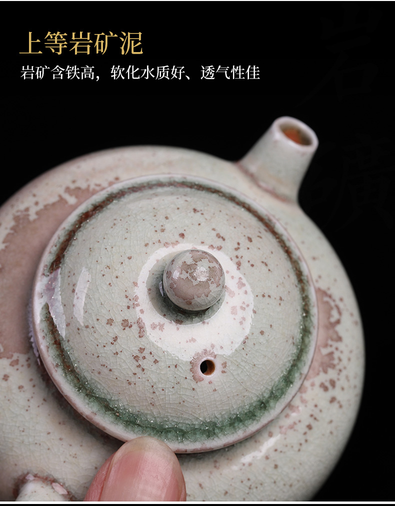 Ceramic masters who the plant ash little teapot one kung fu tea set single pot cracked by hand can have tea