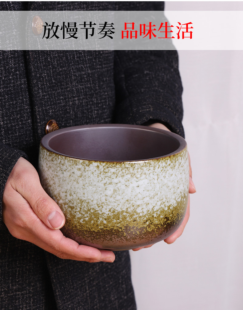 Tea to wash large Japanese zen water jar coarse TaoFang wash cup vessels of household Tea accessories in hot waste water bucket