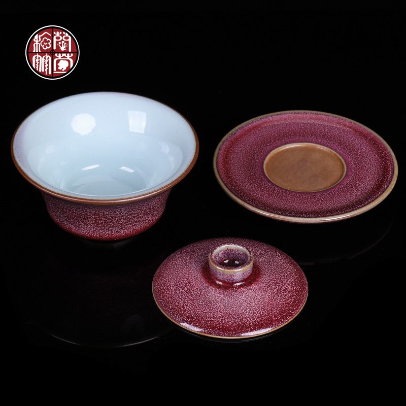 MiaoXingWei hand made a single jin jun porcelain tureen tea cups tea hand grasp three masterpieces to make tea bowl of restoring ancient ways is variable