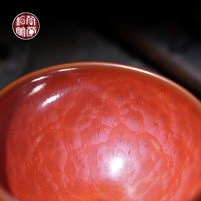 Liao set raw red persimmon built lamp cup quality goods to build kilns not based bearing checking iron masters cup ceramic sample tea cup
