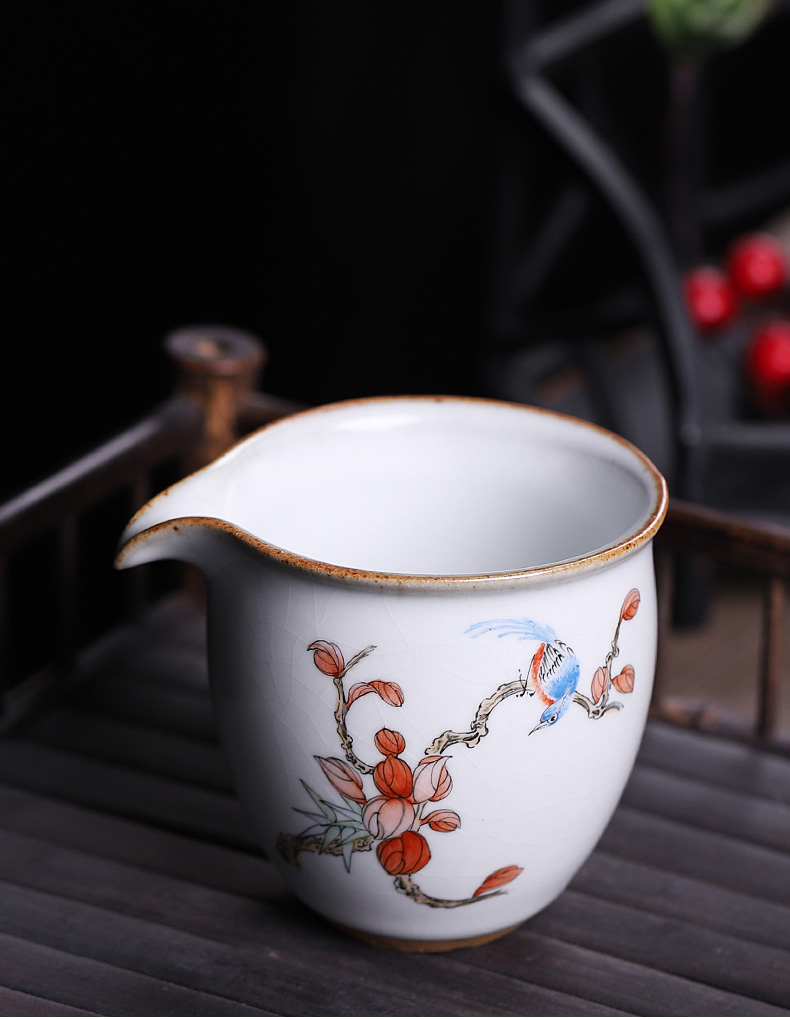 Fair your porcelain cup tea ware checking ceramic creative hand - made painting of flowers and points to open the slice to hold to hot tea sea kunfu tea cup