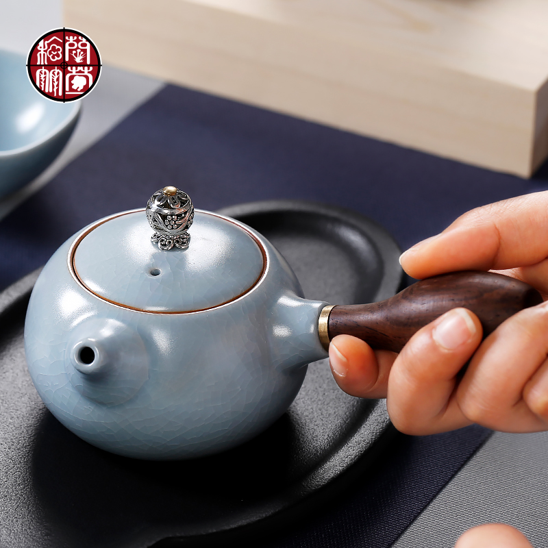 Manual cyan can open your up little teapot day piece can keep side ceramic household kung fu the pot of single pot teapot