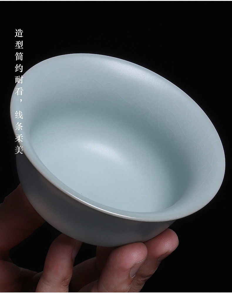 Ceramic tea bowl of ice crack Chinese style restoring ancient ways your up can raise tureen kunfu tea cups pure manual bowl is in use