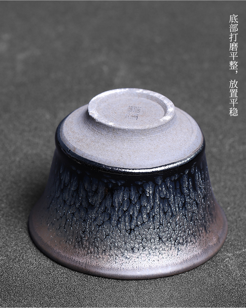 Jianyang ores oil droplets built one tureen 't hot tea bowl of ancient ceramic manual three single bowl cups