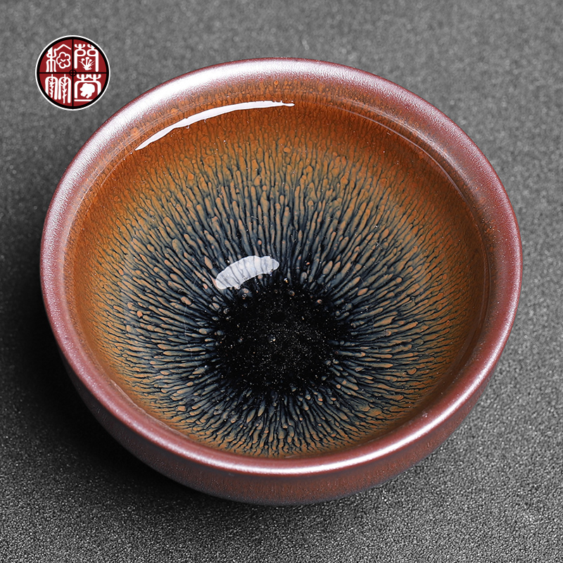 Build lamp that cup of tea large iron ore tire TuHao expressions using light ceramic restoring ancient ways is a single beam light tea cups, individual cup