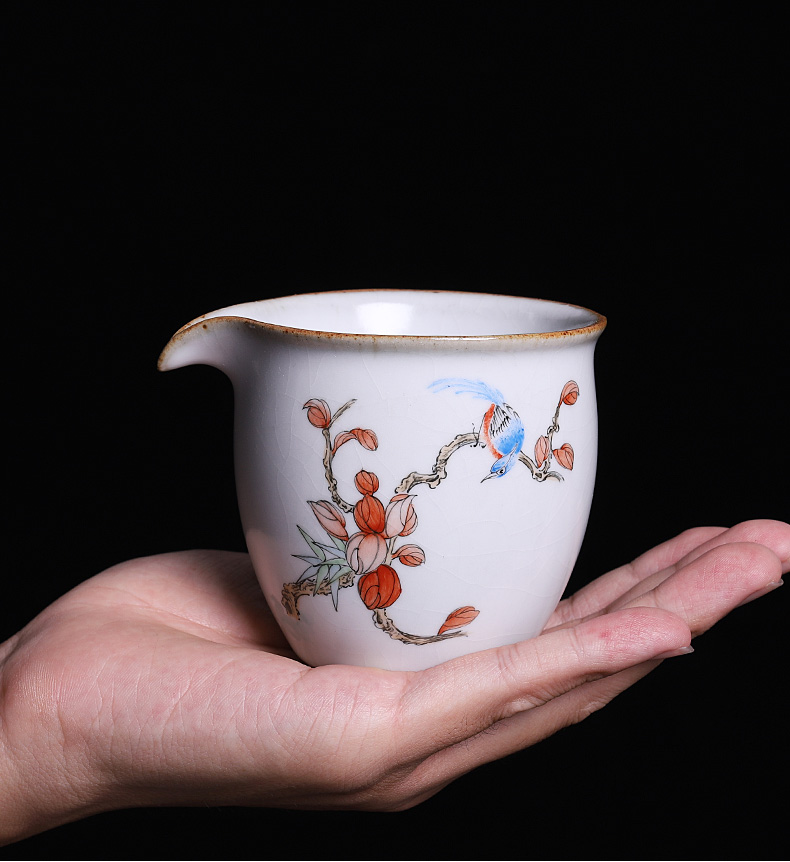 Fair your porcelain cup tea ware checking ceramic creative hand - made painting of flowers and points to open the slice to hold to hot tea sea kunfu tea cup