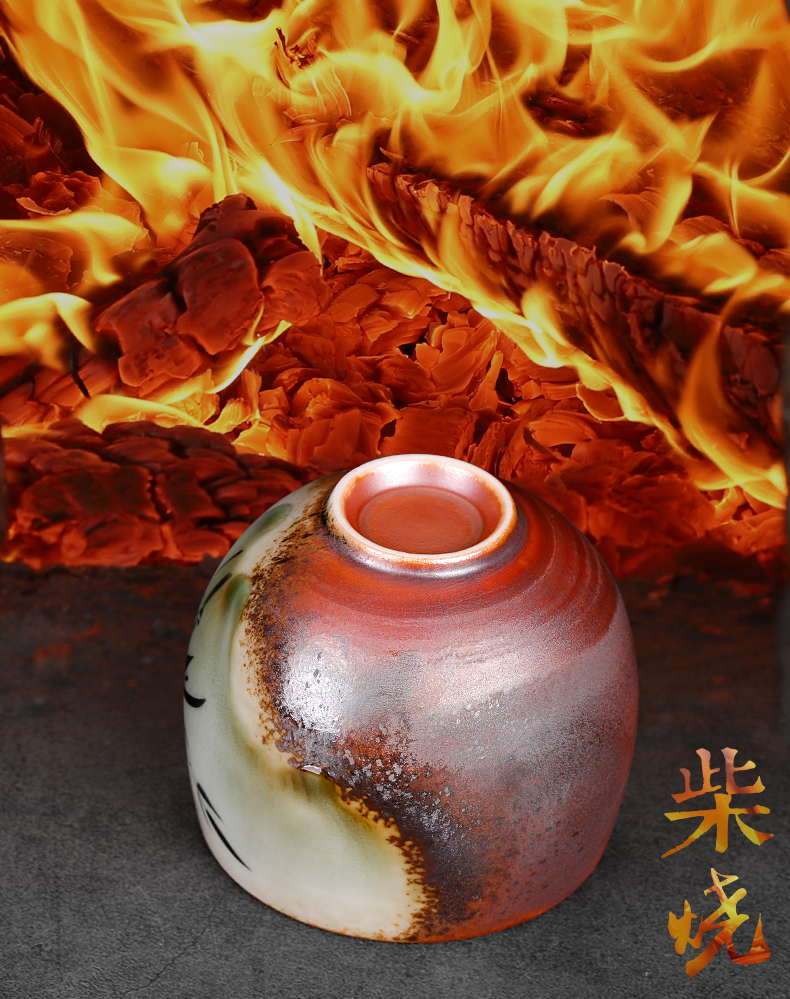 Ms hand - made of wood, beaker master cup single cup men 's high - end checking ceramic cups variable sample tea cup gift boxes