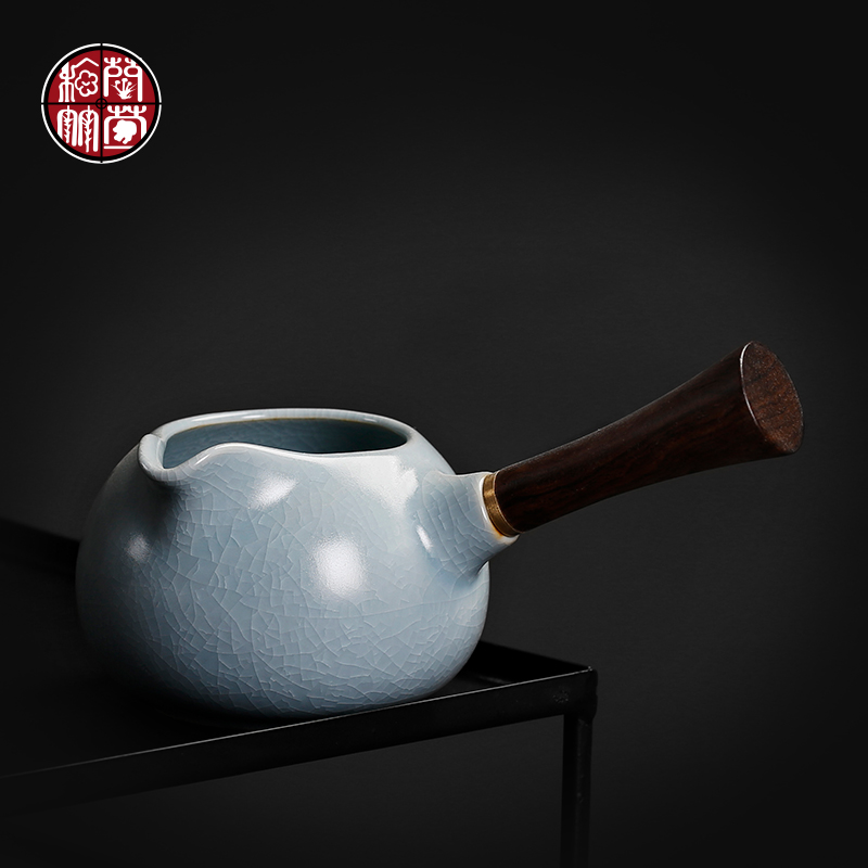 Your up ceramic fair with wooden handle, a cup of tea sea side Your porcelain and glass of kung fu tea tea is no means for