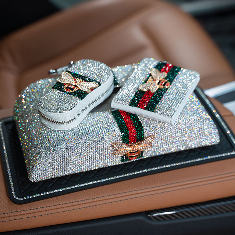 Car tissue box car removable toilet paper box diamond-encrusted goddess for Mercedes-Benz BMW Sla car tissue box