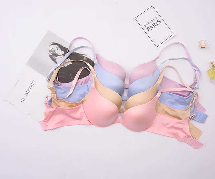 [đồ lót đĩa nhỏ] J ~ 16 không có dấu vết ở bên cạnh bên của mặt sữa trắng sáng và áo ngực thoáng khí thoải mái thu thập áo ngực do lot nu