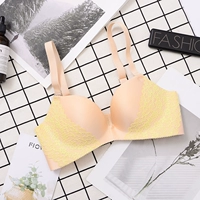 [đồ lót món ăn nhỏ] E ~ 1 ren liền mạch đồ lót màu tương phản phụ nữ thu thập trên hỗ trợ không có áo ngực rủ áo thể thao
