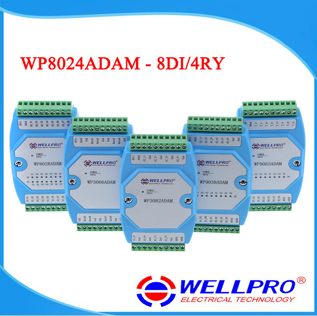 Digital Input and output module Isolated 8DI 4RY MODBUS communication-WP8024ADAM