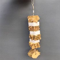 Large medium and small parrot gnawing play parrot calcium stone pepper pepper string parrot cage pendant gnawing toy