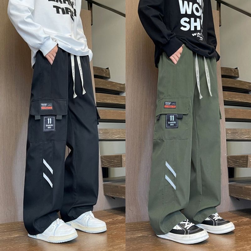 Thin Straight-Leg Cargo Pants for Men, Suitable for Spring, Autumn, and Summer, American Retro Style, Long Pants with Multiple Pockets, Loose and Versatile Casual Pants Thin Straight-Leg Cargo Pants for Men, Suitable for Spring, Autumn, and Summer, American Retro Style, Long Pants with Multiple Pockets, Loose and Versatile Casual Pants