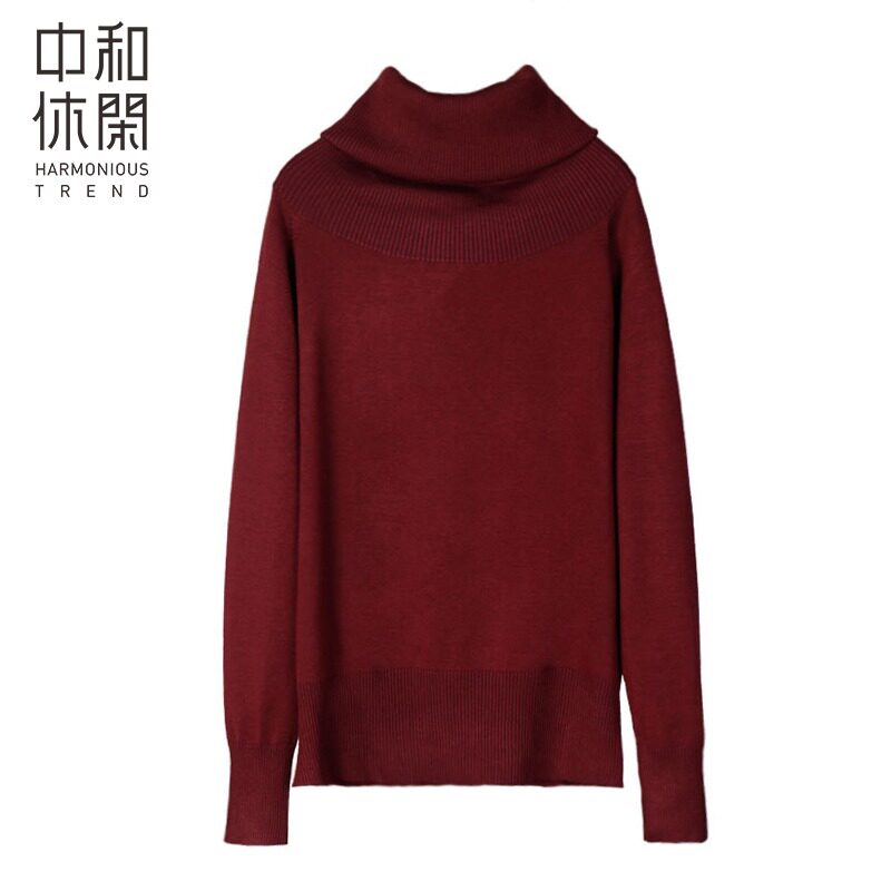 Neutralising casual autumn and winter sweater women's old age beating bottom warm-knitted sweatshirt sleeve head inside lap 6802 A6421022