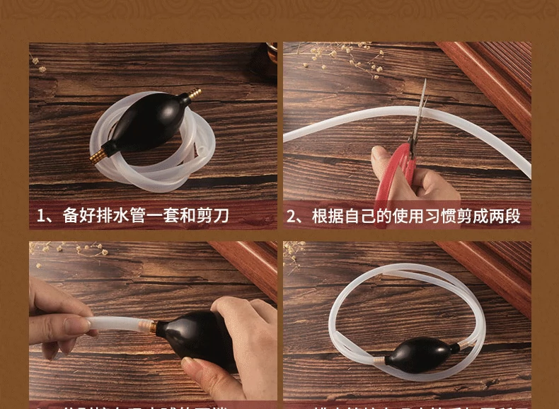 Khay trà ống thoát nước có bóng thấm ống đồng Kung Fu bộ trà phụ kiện bàn trà bàn cà phê ống nước trà lễ phụ tùng