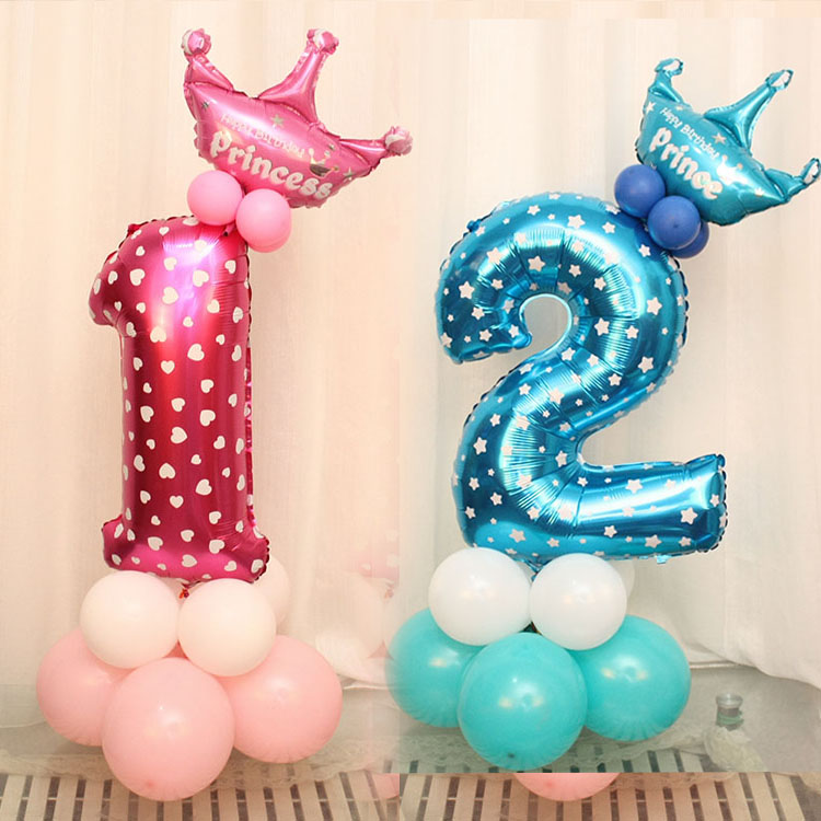 Digital road leading post baby age 100 days Birthday Stage Balloon Decoration Hotel Arrangement Children Party Balloon-Taobao