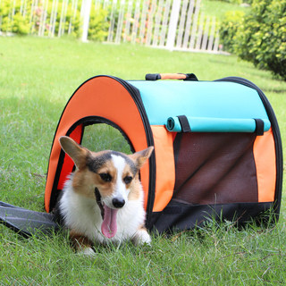 [Free Blanket] Foldable Breathable Tent Dog Carrier Bag, Portable Bag for Outings, Suitable for Corgis and French Bulldogs, Pet Travel Carrier
