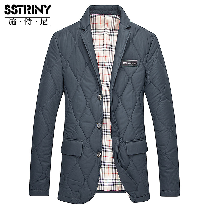 Stney men's 2021 spring and Autumn cotton clothes men's short thin men's slim suit collar cotton coat fashion jacket trend