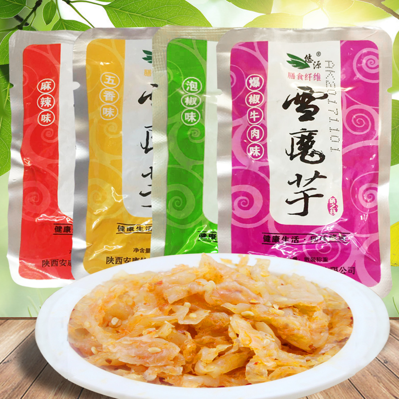 Youyuan snow Konjac Konjac dried konjac silk Leisure snack Konjac cool vegetarian Shaanxi Ankang specialty 500g