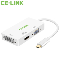  CELINK Type-C to VGA HDMI DVI converter macbook connect TV projector video cable
