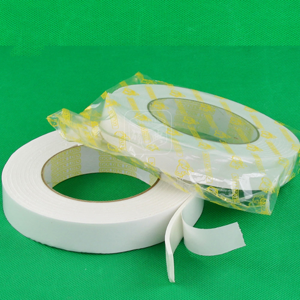 PE white double sided sponge adhesive tape foam adhesive tape foam adhesive tape 2-faced adhesive tape 2 rolls mounted 2 2cm long 3 6 m-Taobao