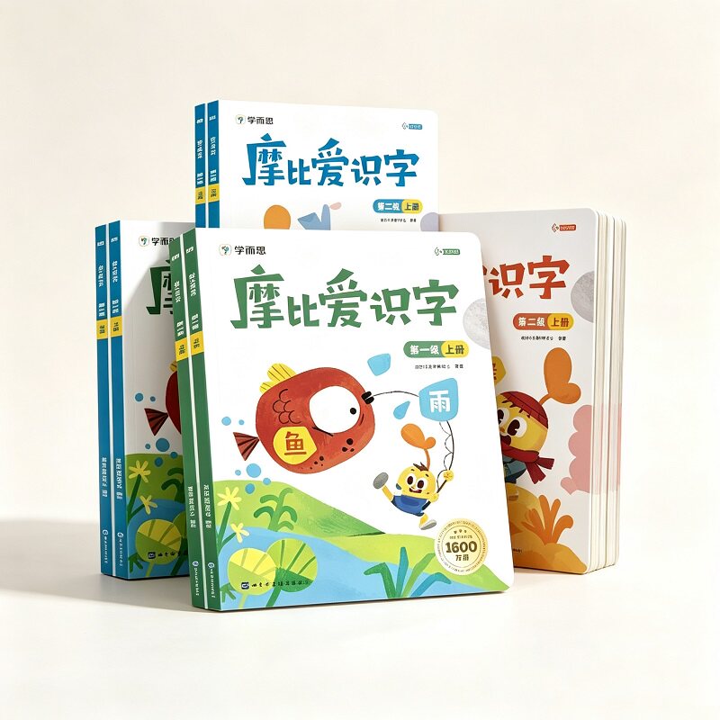 【学而思官方】26新版学而思摩比爱识字全套幼小衔接识字 幼儿园零基础识字教材书小羊上山分级阅读四五快读2-8岁幼儿认字识字卡片 折实拍商品图