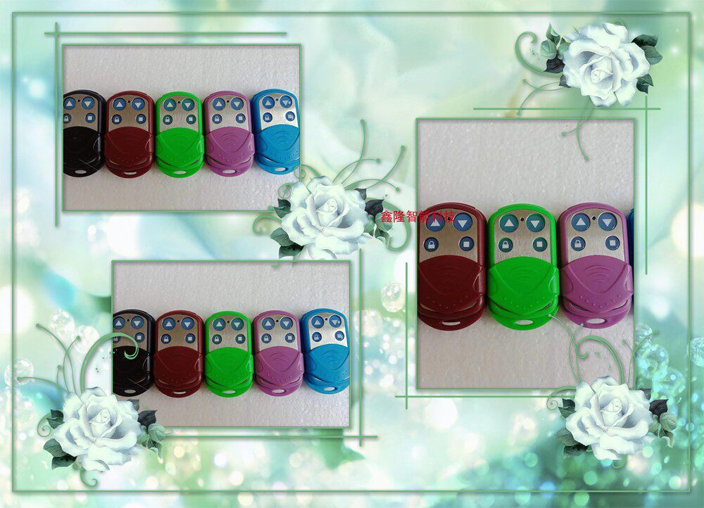 Wireless remote control garage door remote control manufacturer colorful metal waterproof four-key push cover roll curtain door rock control handle