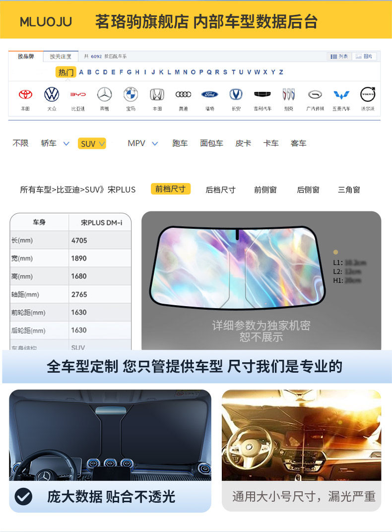 Sunshade and heat insulation for car front windshield, sun protection and heat insulation, anti-glare, summer car front sunshade