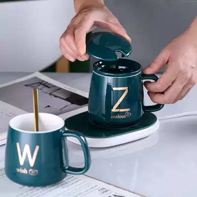 Smart warm Cup 55 degree automatic constant temperature coaster dormitory office hot milk mug creative gift box